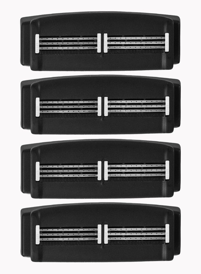 Bearback Shaver Cartridges – 4-Pack Refill Blades for Men’s Back Shaver – Triple Stainless Steel Pivoting Heads – Fits Bearback Handle & Grooming System - Image 1